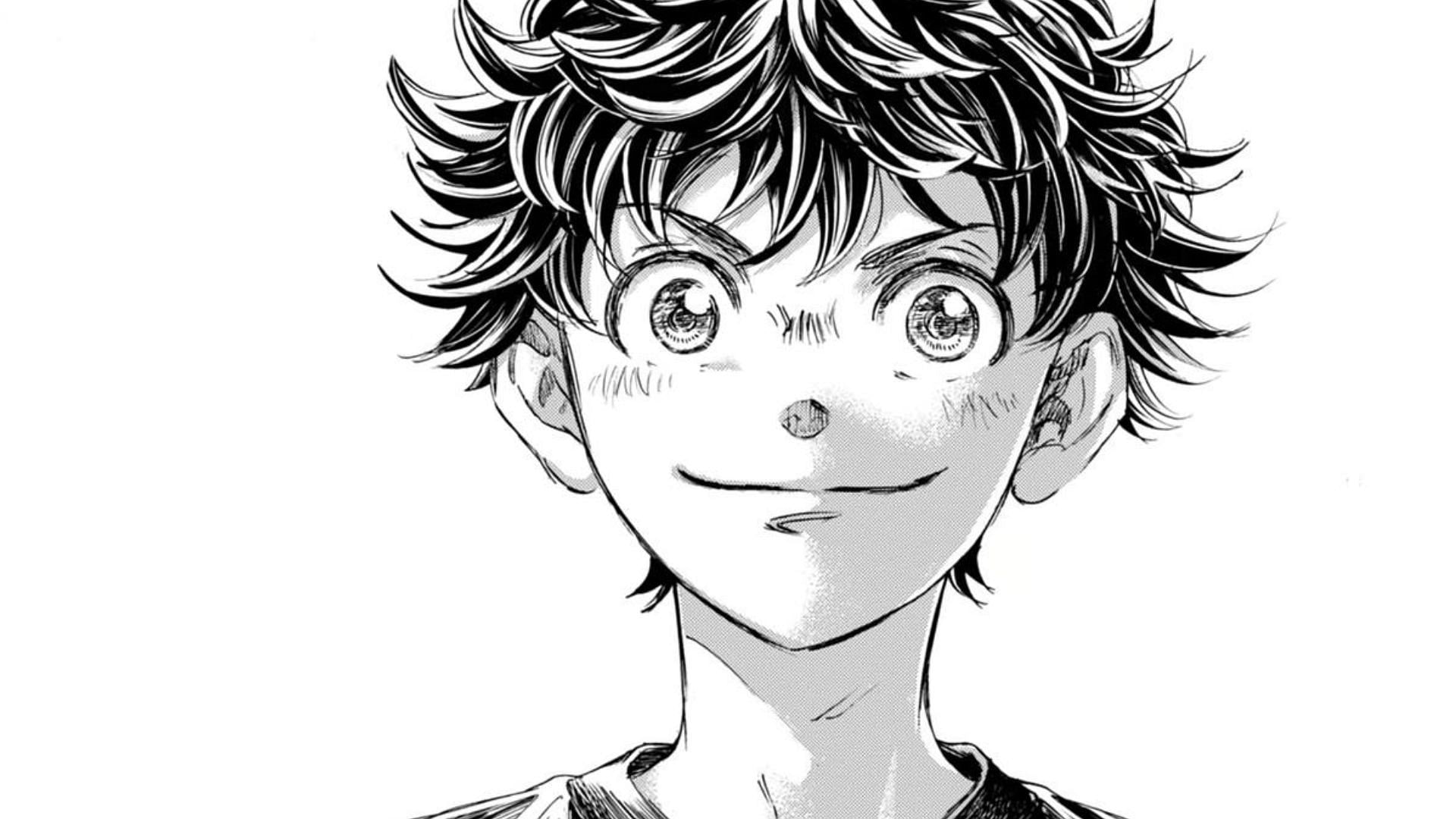 Aoi Ashito as seen in Ao Ashi manga (Image via Shogakukan)